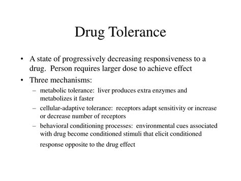 What Is Drug Tolerance